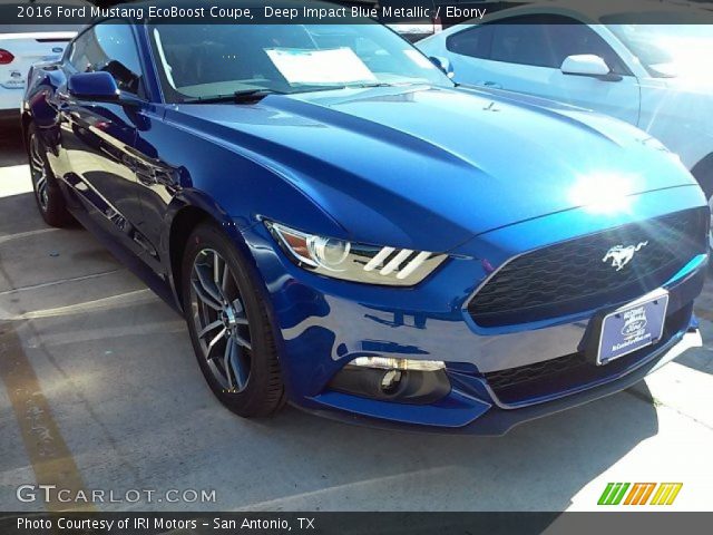 2016 Ford Mustang EcoBoost Coupe in Deep Impact Blue Metallic