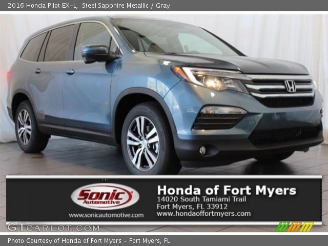 2016 Honda Pilot EX-L in Steel Sapphire Metallic
