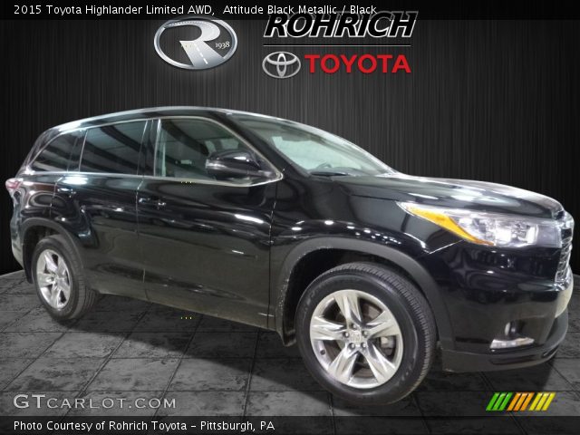 2015 Toyota Highlander Limited AWD in Attitude Black Metallic