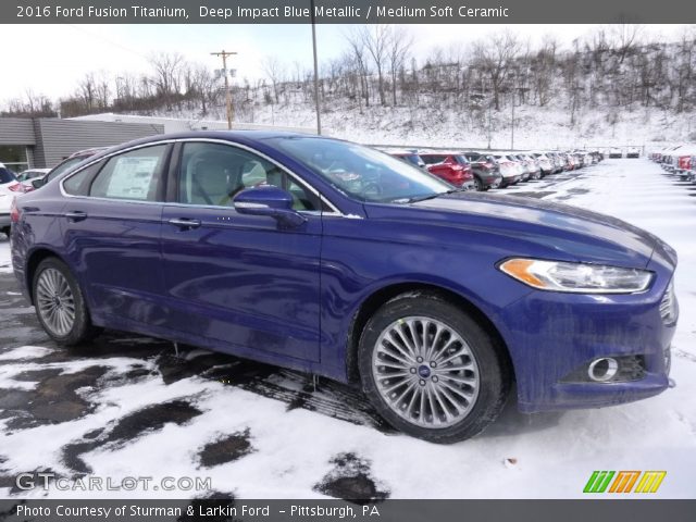 2016 Ford Fusion Titanium in Deep Impact Blue Metallic