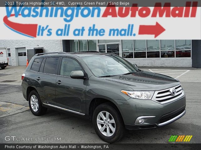 2013 Toyota Highlander SE 4WD in Cypress Green Pearl