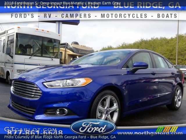 2016 Ford Fusion S in Deep Impact Blue Metallic