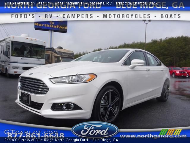 2016 Ford Fusion Titanium in White Platinum Tri-Coat Metallic
