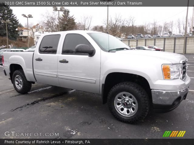 2010 GMC Sierra 1500 SL Crew Cab 4x4 in Pure Silver Metallic