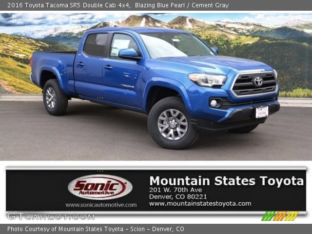 2016 Toyota Tacoma SR5 Double Cab 4x4 in Blazing Blue Pearl