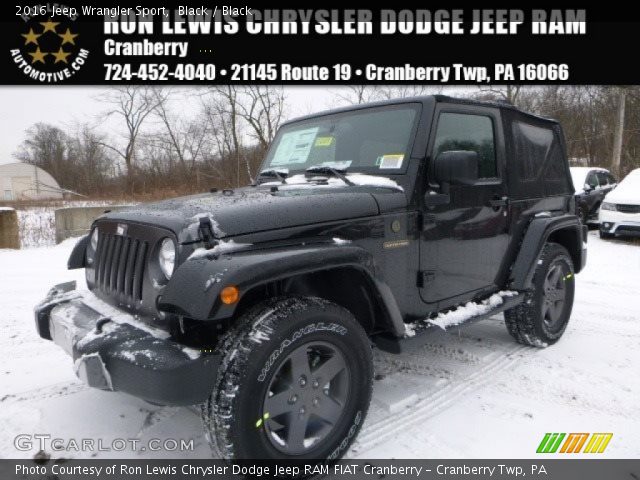 2016 Jeep Wrangler Sport in Black