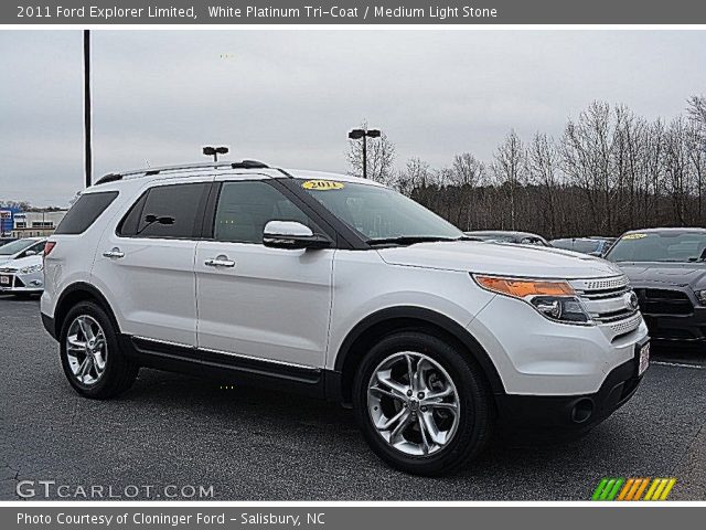 2011 Ford Explorer Limited in White Platinum Tri-Coat