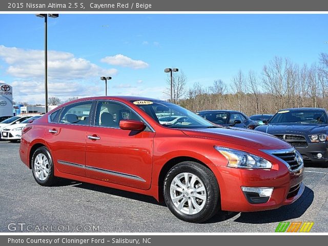 2015 Nissan Altima 2.5 S in Cayenne Red