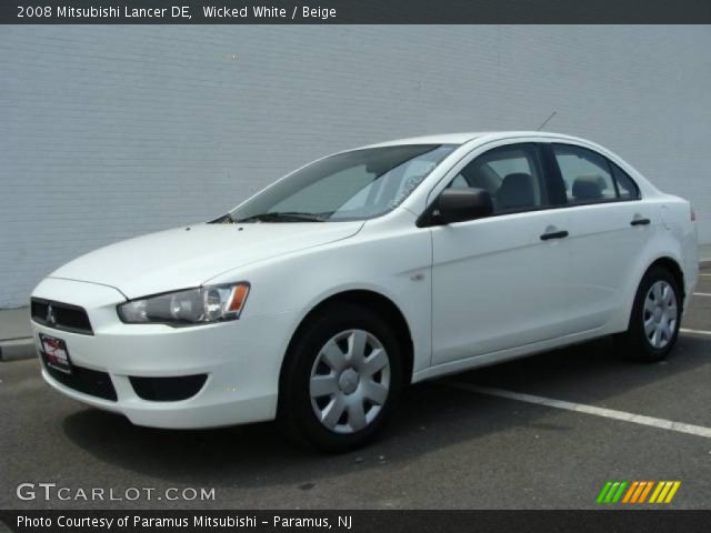 2008 Mitsubishi Lancer DE in Wicked White