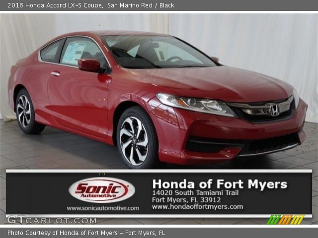 2016 Honda Accord LX-S Coupe in San Marino Red