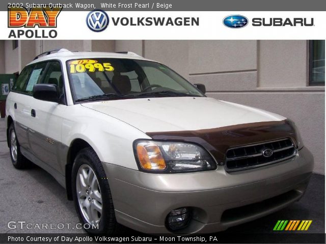 2002 Subaru Outback Wagon in White Frost Pearl