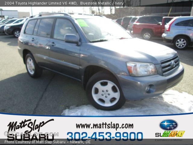 2004 Toyota Highlander Limited V6 4WD in Bluestone Metallic