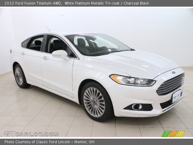 2013 Ford Fusion Titanium AWD in White Platinum Metallic Tri-coat