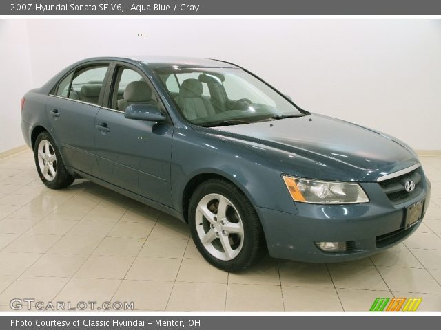 2007 Hyundai Sonata SE V6 in Aqua Blue