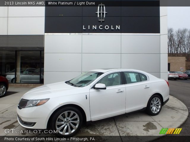 2013 Lincoln MKS AWD in White Platinum