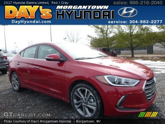 2017 Hyundai Elantra Limited in Red