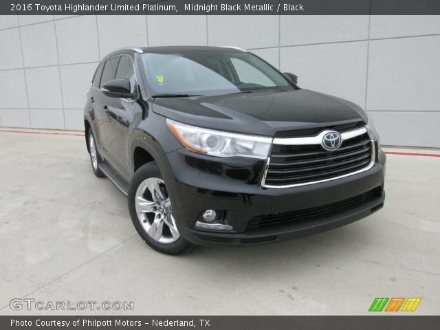 2016 Toyota Highlander Limited Platinum in Midnight Black Metallic