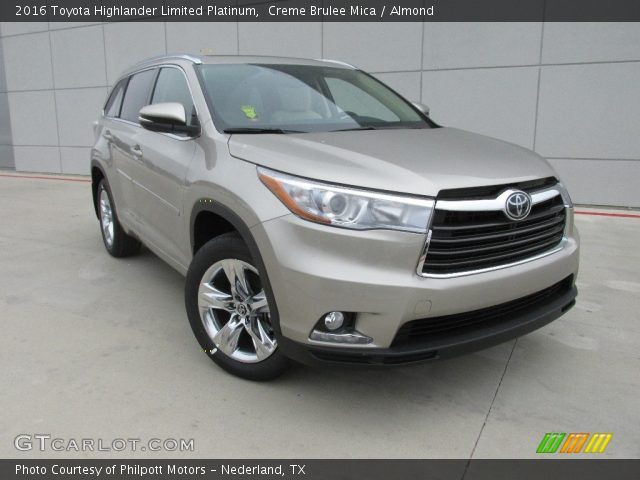 2016 Toyota Highlander Limited Platinum in Creme Brulee Mica