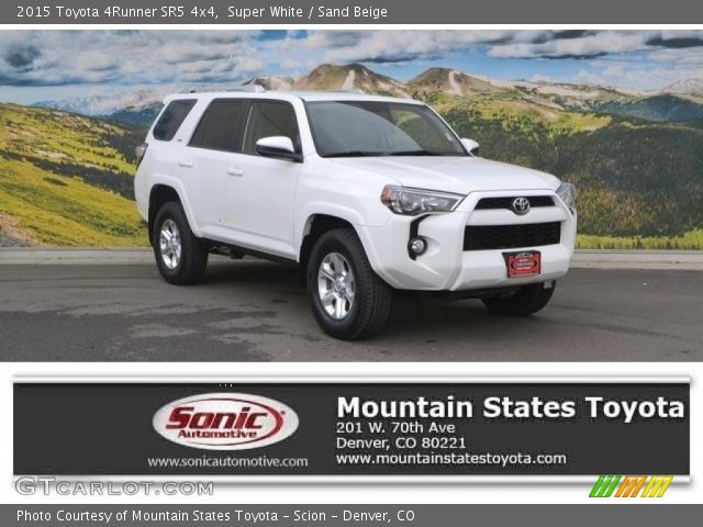 2015 Toyota 4Runner SR5 4x4 in Super White