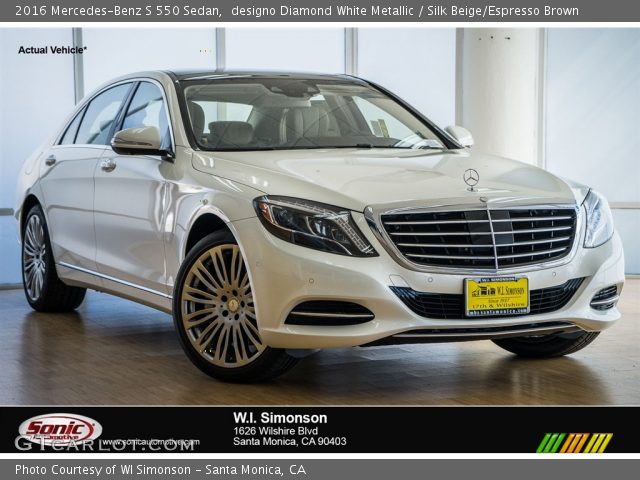 2016 Mercedes-Benz S 550 Sedan in designo Diamond White Metallic