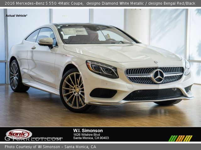2016 Mercedes-Benz S 550 4Matic Coupe in designo Diamond White Metallic
