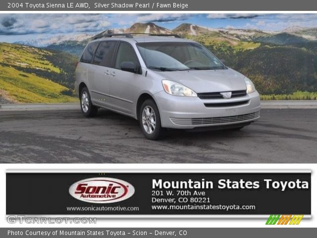 2004 Toyota Sienna LE AWD in Silver Shadow Pearl