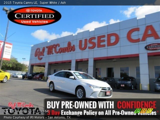 2015 Toyota Camry LE in Super White