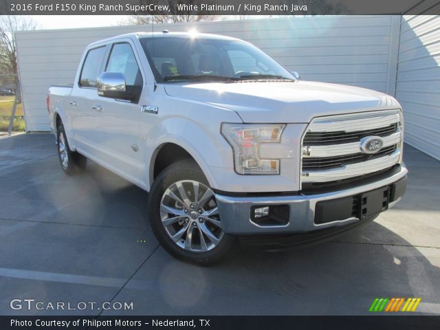 2016 Ford F150 King Ranch SuperCrew in White Platinum