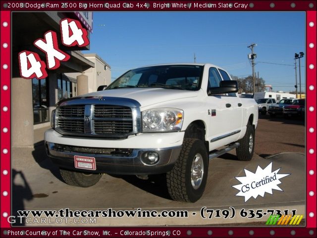 2008 Dodge Ram 2500 Big Horn Quad Cab 4x4 in Bright White