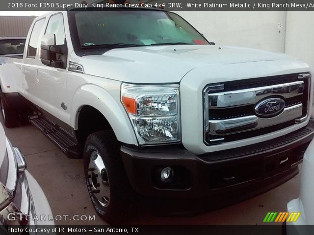 2016 Ford F350 Super Duty  King Ranch Crew Cab 4x4 DRW in White Platinum Metallic