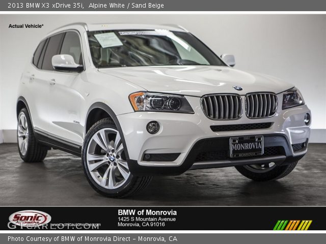 2013 BMW X3 xDrive 35i in Alpine White