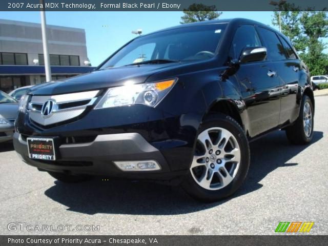 2007 Acura MDX Technology in Formal Black Pearl