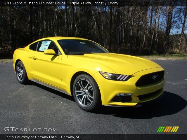 2016 Ford Mustang EcoBoost Coupe in Triple Yellow Tricoat