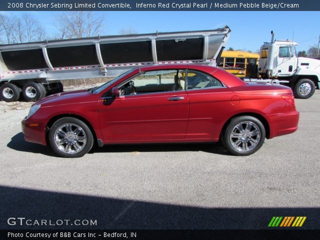 2008 Chrysler Sebring Limited Convertible in Inferno Red Crystal Pearl