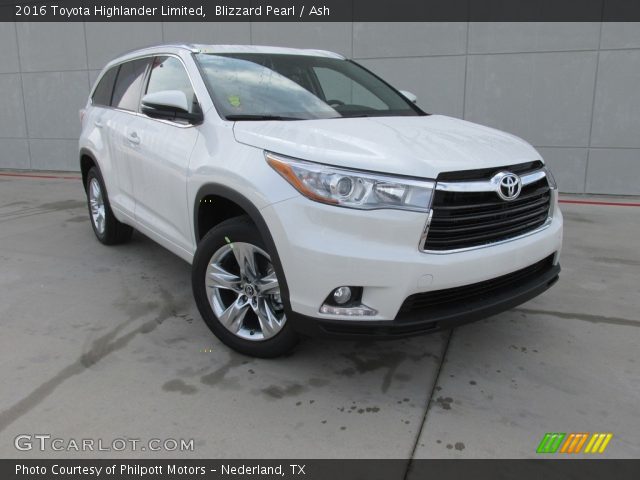 2016 Toyota Highlander Limited in Blizzard Pearl
