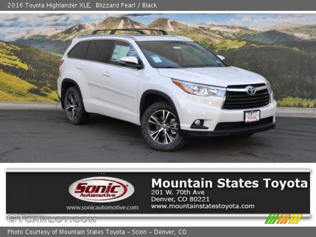 2016 Toyota Highlander XLE in Blizzard Pearl