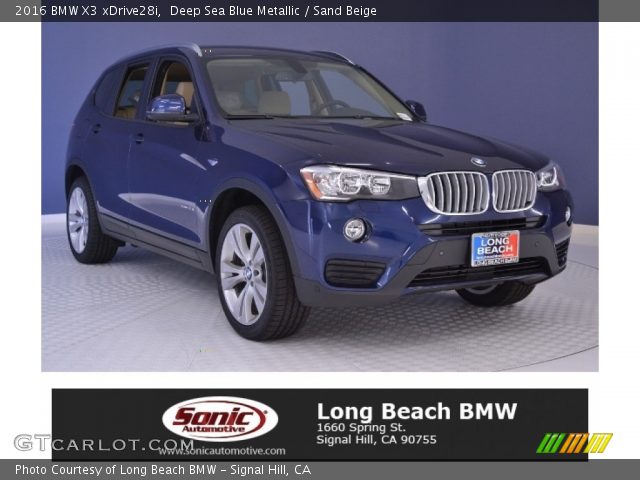 2016 BMW X3 xDrive28i in Deep Sea Blue Metallic