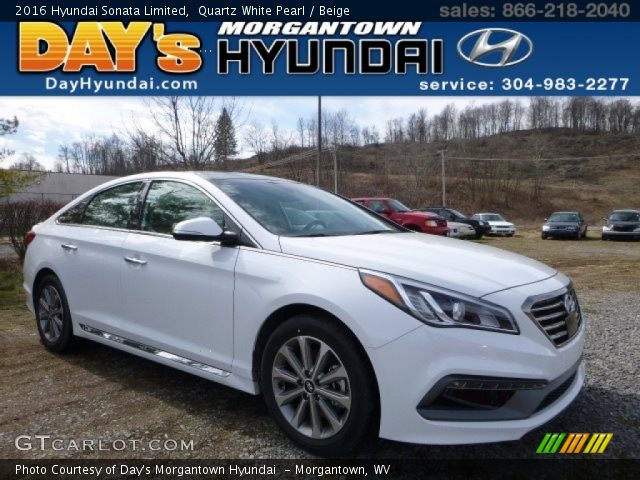 2016 Hyundai Sonata Limited in Quartz White Pearl