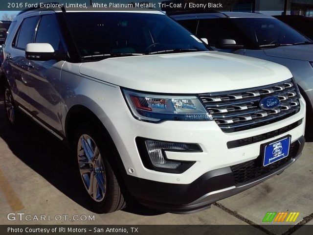 2016 Ford Explorer Limited in White Platinum Metallic Tri-Coat