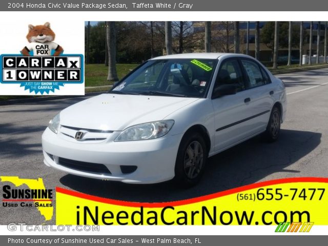 2004 Honda Civic Value Package Sedan in Taffeta White