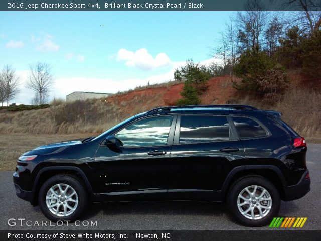 2016 Jeep Cherokee Sport 4x4 in Brilliant Black Crystal Pearl