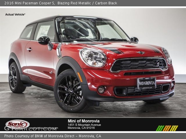 2016 Mini Paceman Cooper S in Blazing Red Metallic