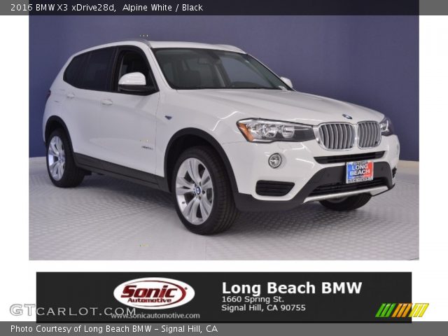 2016 BMW X3 xDrive28d in Alpine White