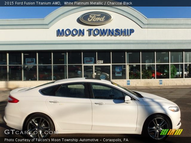 2015 Ford Fusion Titanium AWD in White Platinum Metallic