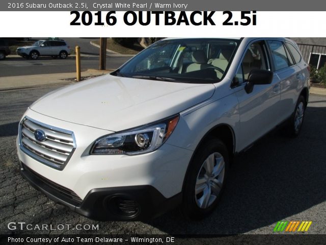 2016 Subaru Outback 2.5i in Crystal White Pearl