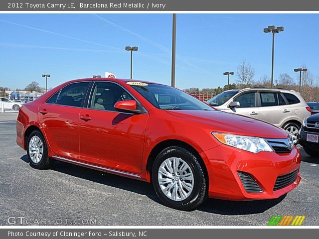 2012 Toyota Camry LE in Barcelona Red Metallic