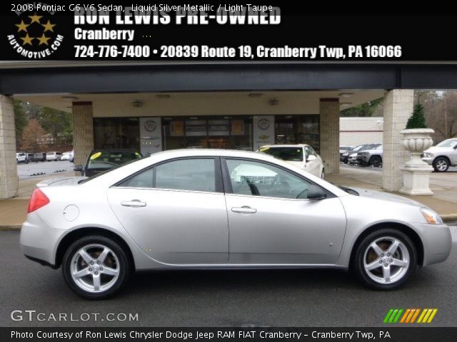 2008 Pontiac G6 V6 Sedan in Liquid Silver Metallic