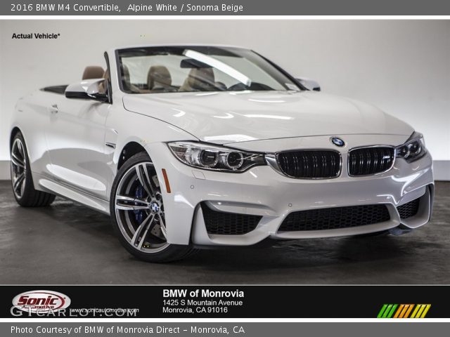 2016 BMW M4 Convertible in Alpine White