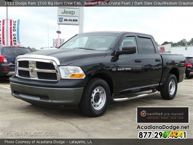 2011 Dodge Ram 1500 Big Horn Crew Cab in Brilliant Black Crystal Pearl