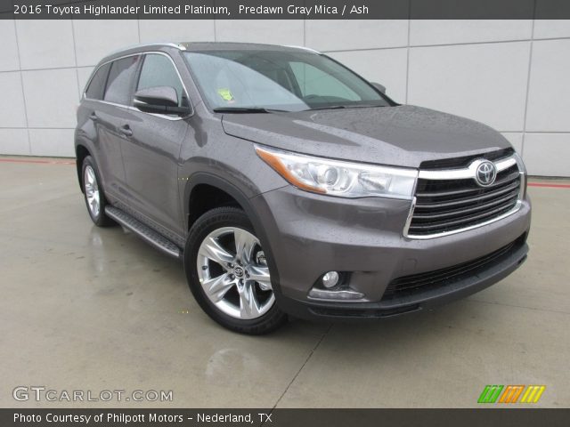 2016 Toyota Highlander Limited Platinum in Predawn Gray Mica